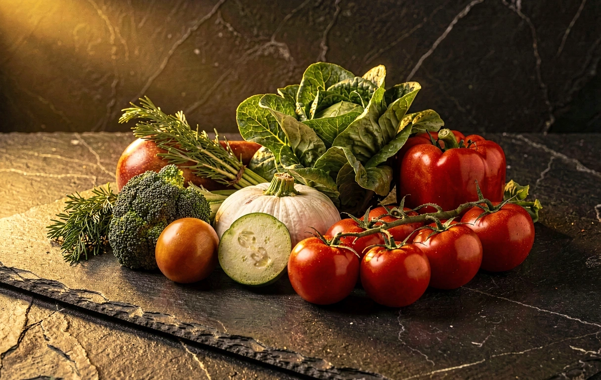 Ingredientes frescos de temporada